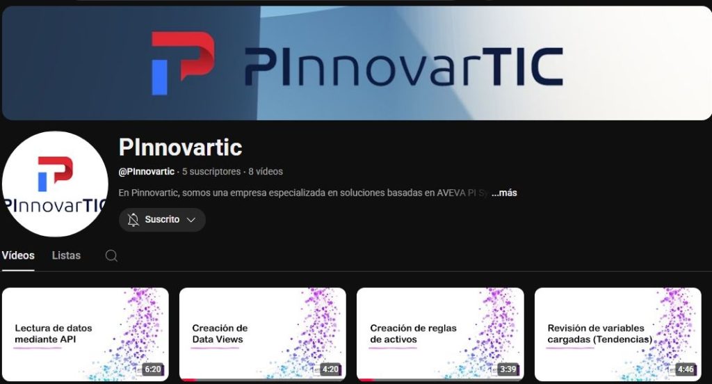 Bienvenidos a nuestro canal de contenidos AVEVA PI System en Youtube