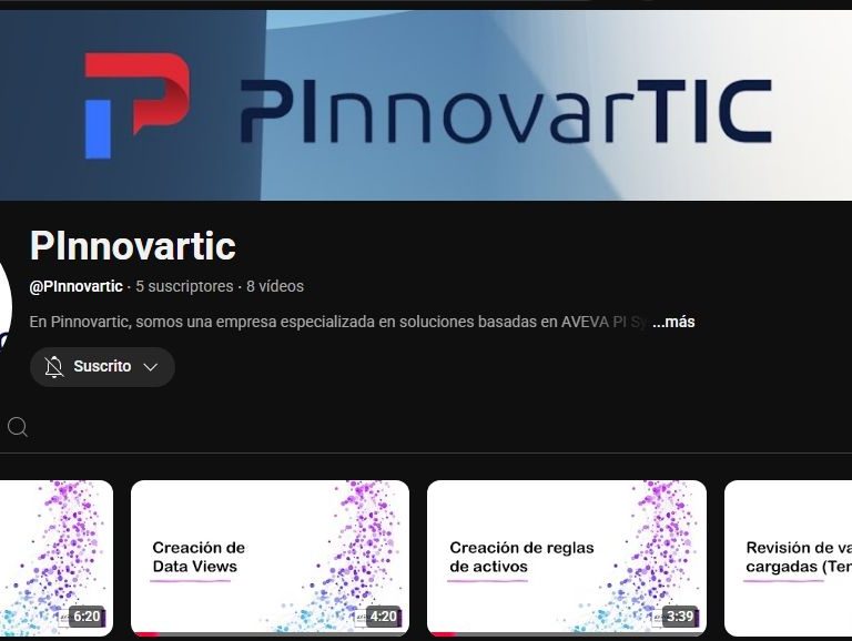 Bienvenidos a nuestro canal de contenidos AVEVA PI System en Youtube